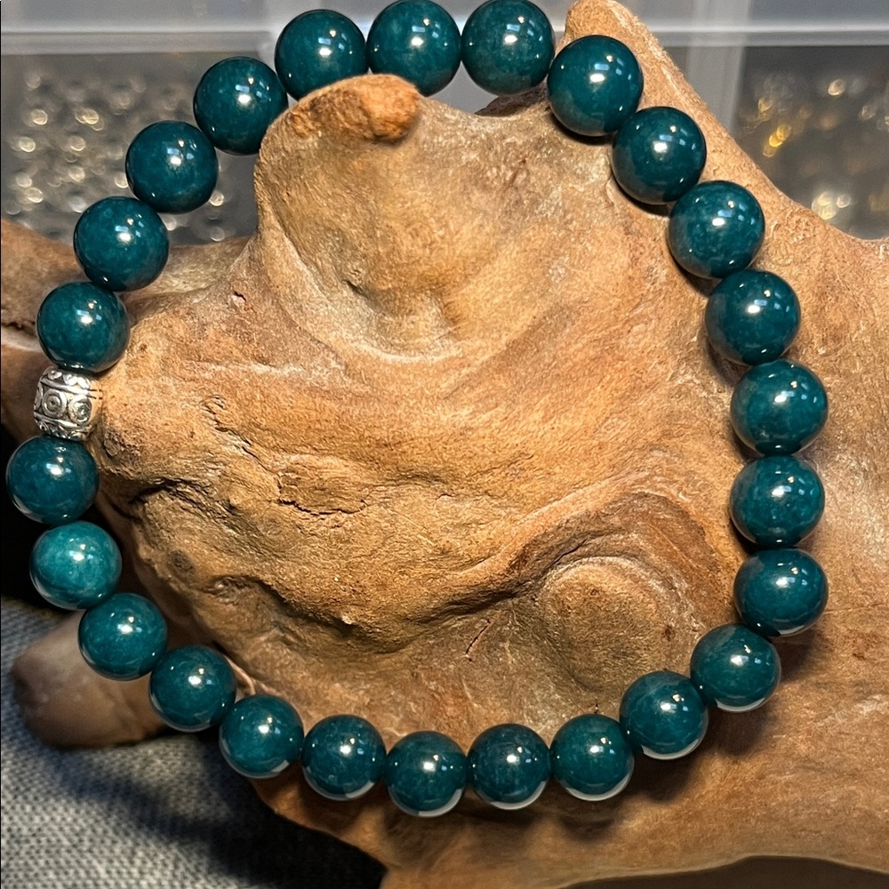 8mm  Dark Teal Calcedony